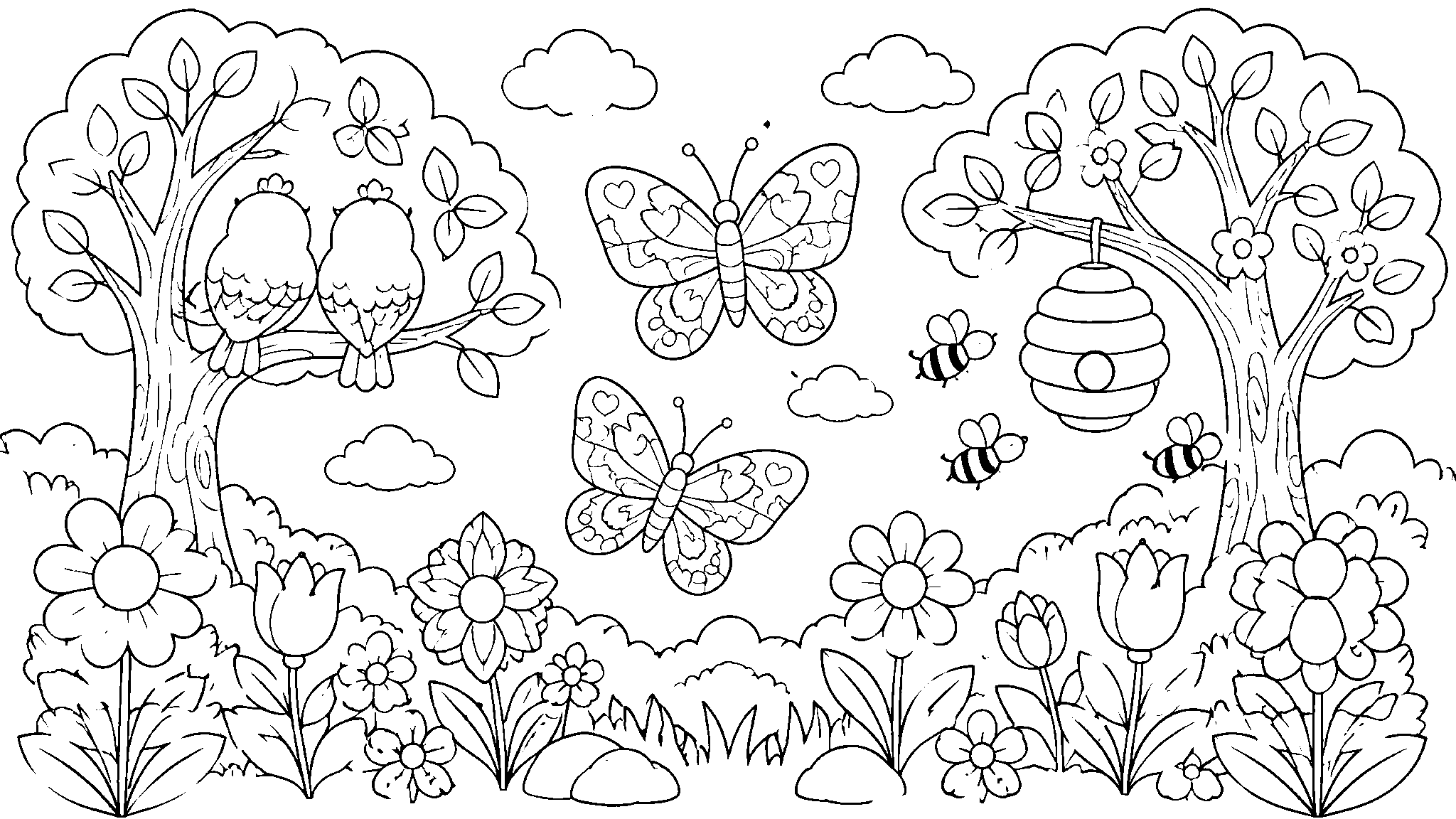 Forest line art