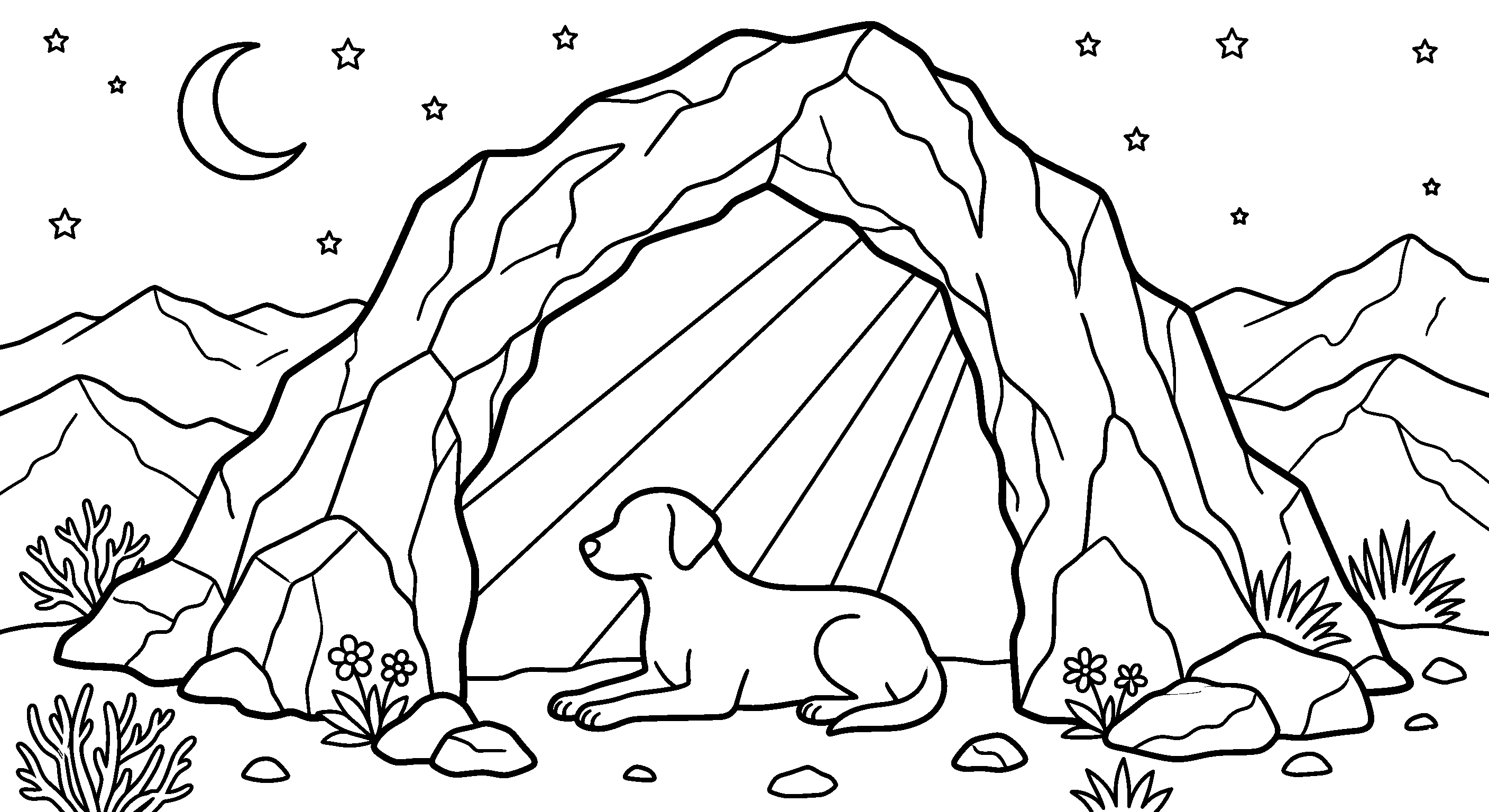 People of the Cave line art